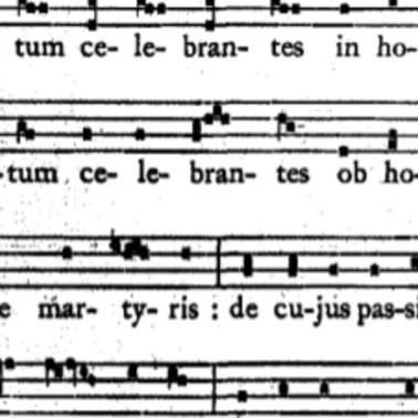 Chant notation on a page of sheet music